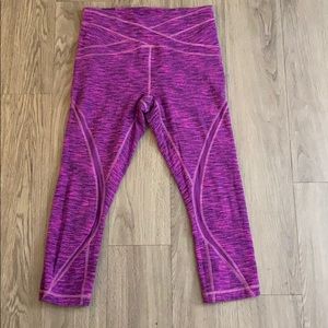 lululemon mesh crops luon 22”